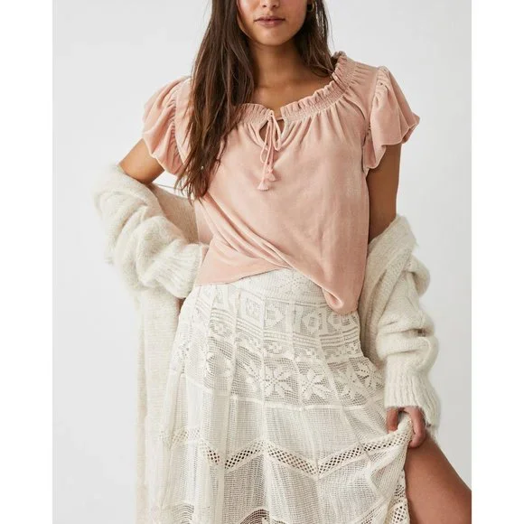 🎉LAST CHANCE🎉 FREE PEOPLE Terese Top / Pink Tint - Picture 1 of 6
